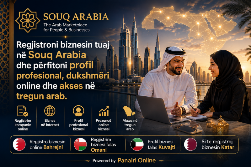regjistro biznesin online Bahrejni, regjistrim biznesi falas Omani, profil biznesi falas Kuvajti, si te regjistroj biznesin Katar, regjistrim kompani online, biznes ne internet, profil profesional biznesi, prezence online biznesi, Arabia Saudite 